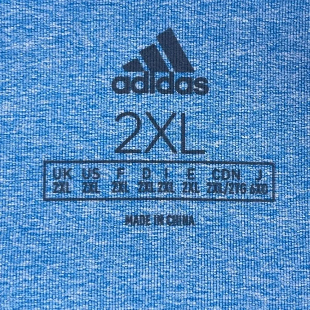 2022 PGA Southern Hills Adidas Men 2XL Blue Polo Shirt Short Sleeve Golf